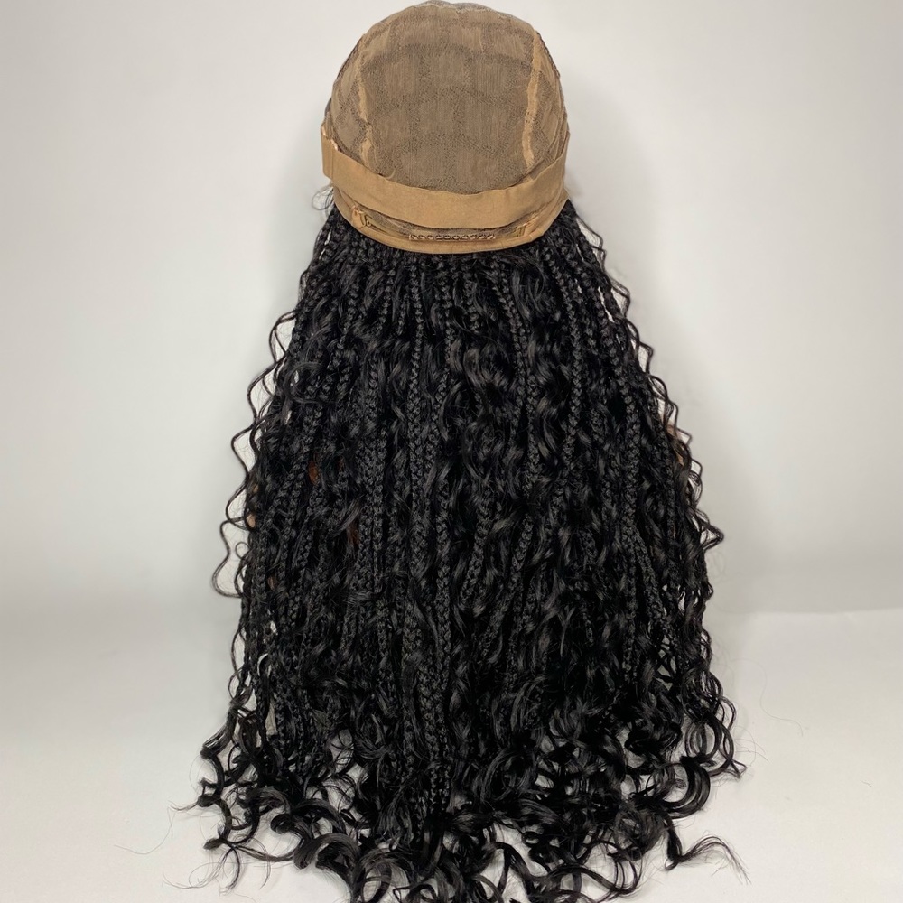 1. KEHLANI | 28” BLACK BOHO BRAIDED FULL LACE WIG - Picture 7 of 9